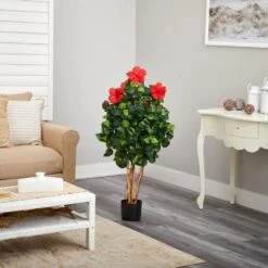 4 Ft. Artificial Hibiscus Tree 10 4 Ft. Artificial Hibiscus Tree -Artificial nearly natural artificial trees 5410 1f 1000
