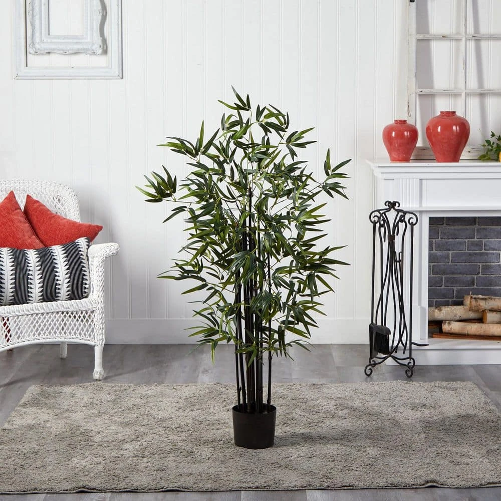 4 Ft. Artificial Black Bamboo Tree 6 4 Ft. Artificial Black Bamboo Tree - Image 4