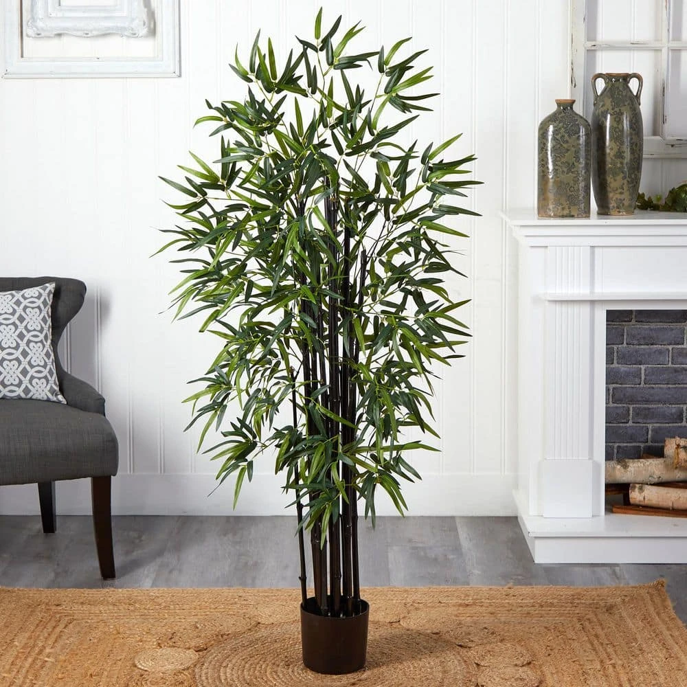 5 Ft. Artificial Black Bamboo Tree 7 5 Ft. Artificial Black Bamboo Tree - Image 5