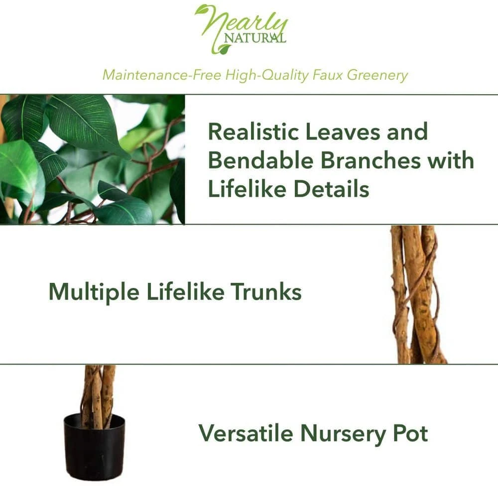 8 Ft. Artificial Ficus Tree 4 8 Ft. Artificial Ficus Tree - Image 2