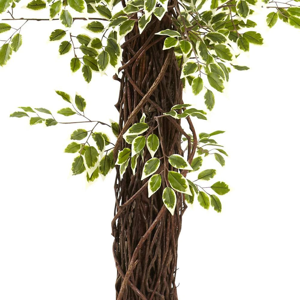 7.5 Ft. Artificial Variegated Mini Ficus 5 7.5 Ft. Artificial Variegated Mini Ficus - Image 3