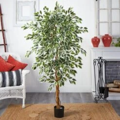 6 Ft. Artificial Hawaiian Ficus Tree 11 6 Ft. Artificial Hawaiian Ficus Tree -Artificial nearly natural artificial trees 5437 31 1000