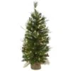 3 Ft. Artificial Christmas Tree With Clear Lights Berries And Burlap Bag 1 3 Ft. Artificial Christmas Tree With Clear Lights Berries And Burlap Bag -Artificial nearly natural artificial trees 5442 64 1000
