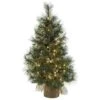 3 Ft. Artificial Christmas Tree With Clear Lights, Frosted Tips, Pine Cones And Burlap Bag 1 3 Ft. Artificial Christmas Tree With Clear Lights, Frosted Tips, Pine Cones And Burlap Bag -Artificial nearly natural artificial trees 5444 64 1000