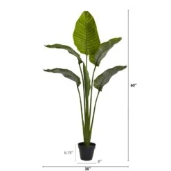 63 In. Artificial UV Resistant Indoor/Outdoor Travelers Palm Tree 16 63 In. Artificial UV Resistant Indoor/Outdoor Travelers Palm Tree -Artificial nearly natural artificial trees 5445 40 1000