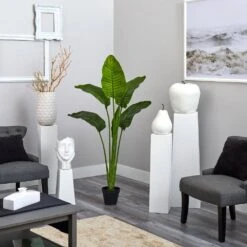 63 In. Artificial UV Resistant Indoor/Outdoor Travelers Palm Tree 25 63 In. Artificial UV Resistant Indoor/Outdoor Travelers Palm Tree -Artificial nearly natural artificial trees 5445 fa 1000