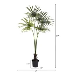 7 Ft. Artificial UV Resistant Indoor/Outdoor Fan Palm Tree 11 7 Ft. Artificial UV Resistant Indoor/Outdoor Fan Palm Tree -Artificial nearly natural artificial trees 5447 1f 1000