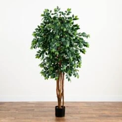 7 Ft. Artificial Sakaki Silk Tree -Artificial nearly natural artificial trees 5452 1f 1000