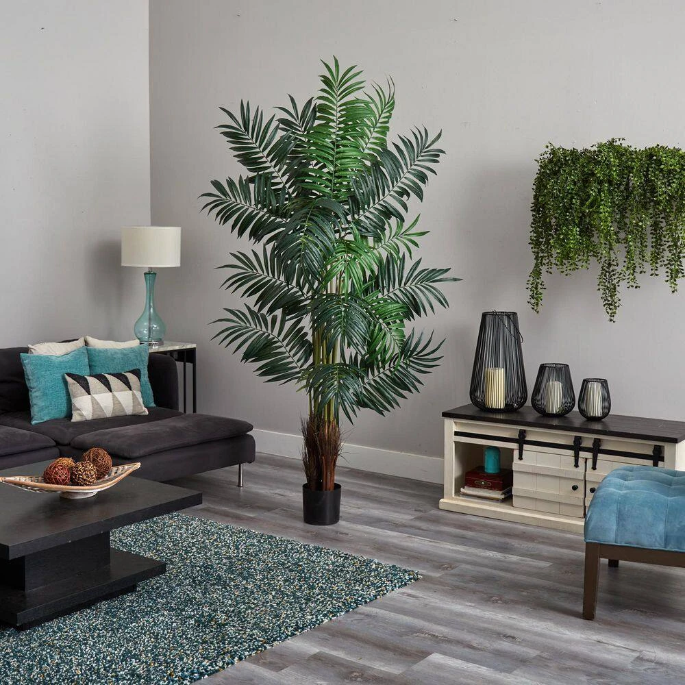 7.5 Ft. Artificial Bulb Areca Palm Tree 4 7.5 Ft. Artificial Bulb Areca Palm Tree - Image 2