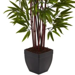 4 Ft. Artificial Bamboo Silk Tree With Planter 8 4 Ft. Artificial Bamboo Silk Tree With Planter -Artificial nearly natural artificial trees 5457 4f 1000
