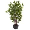 4 Ft. Artificial Bamboo Silk Tree With Planter 1 4 Ft. Artificial Bamboo Silk Tree With Planter -Artificial nearly natural artificial trees 5457 64 1000