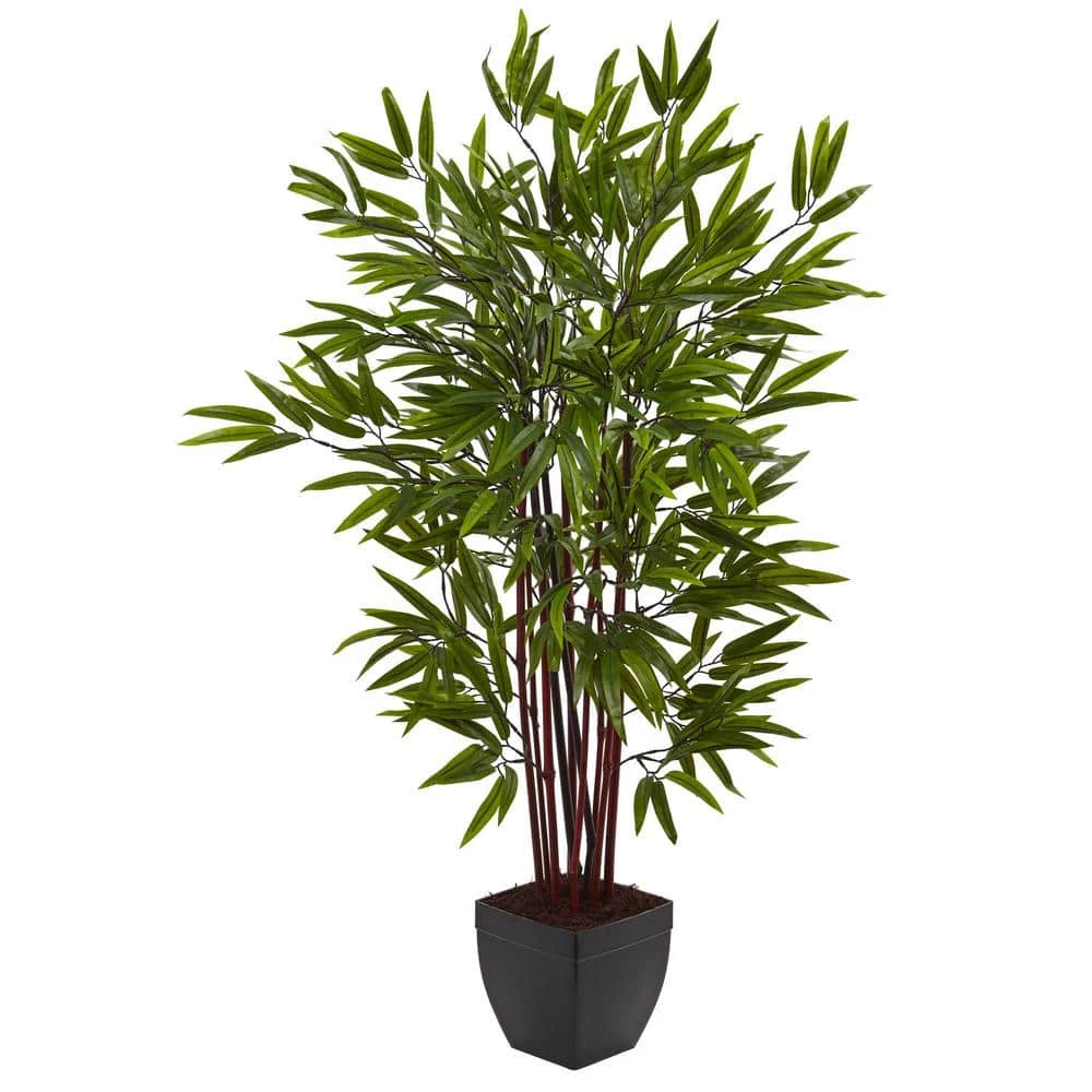 4 Ft. Artificial Bamboo Silk Tree With Planter 3 4 Ft. Artificial Bamboo Silk Tree With Planter
