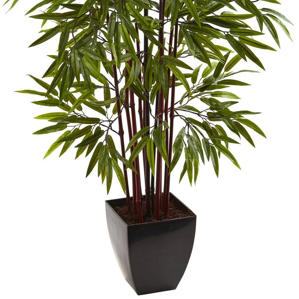 5 Ft. Artificial Bamboo Silk Tree With Planter 5 5 Ft. Artificial Bamboo Silk Tree With Planter - Image 3