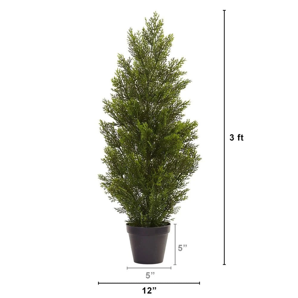 3 Ft. Artificial Indoor/Outdoor Mini Cedar Pine Tree 8 3 Ft. Artificial Indoor/Outdoor Mini Cedar Pine Tree - Image 6