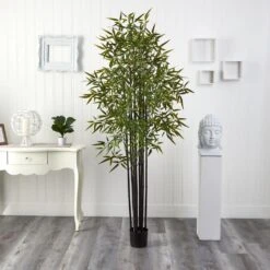 Indoor And Outdoor 6 Ft. Artificial Black Bamboo Tree UV Resistant 20 Indoor And Outdoor 6 Ft. Artificial Black Bamboo Tree UV Resistant -Artificial nearly natural artificial trees 5481 31 1000