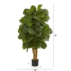 4 In. Fiddle Leaf Fig Artificial Tree -Artificial nearly natural artificial trees 5490 fa 1000