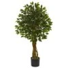 4 Ft. UV Resistant Indoor/Outdoor Ficus Artificial Tree 1 4 Ft. UV Resistant Indoor/Outdoor Ficus Artificial Tree -Artificial nearly natural artificial trees 5491 64 1000