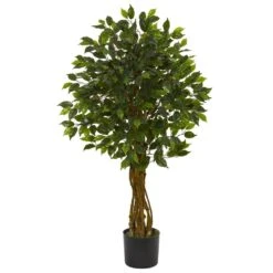 4 Ft. UV Resistant Indoor/Outdoor Ficus Artificial Tree