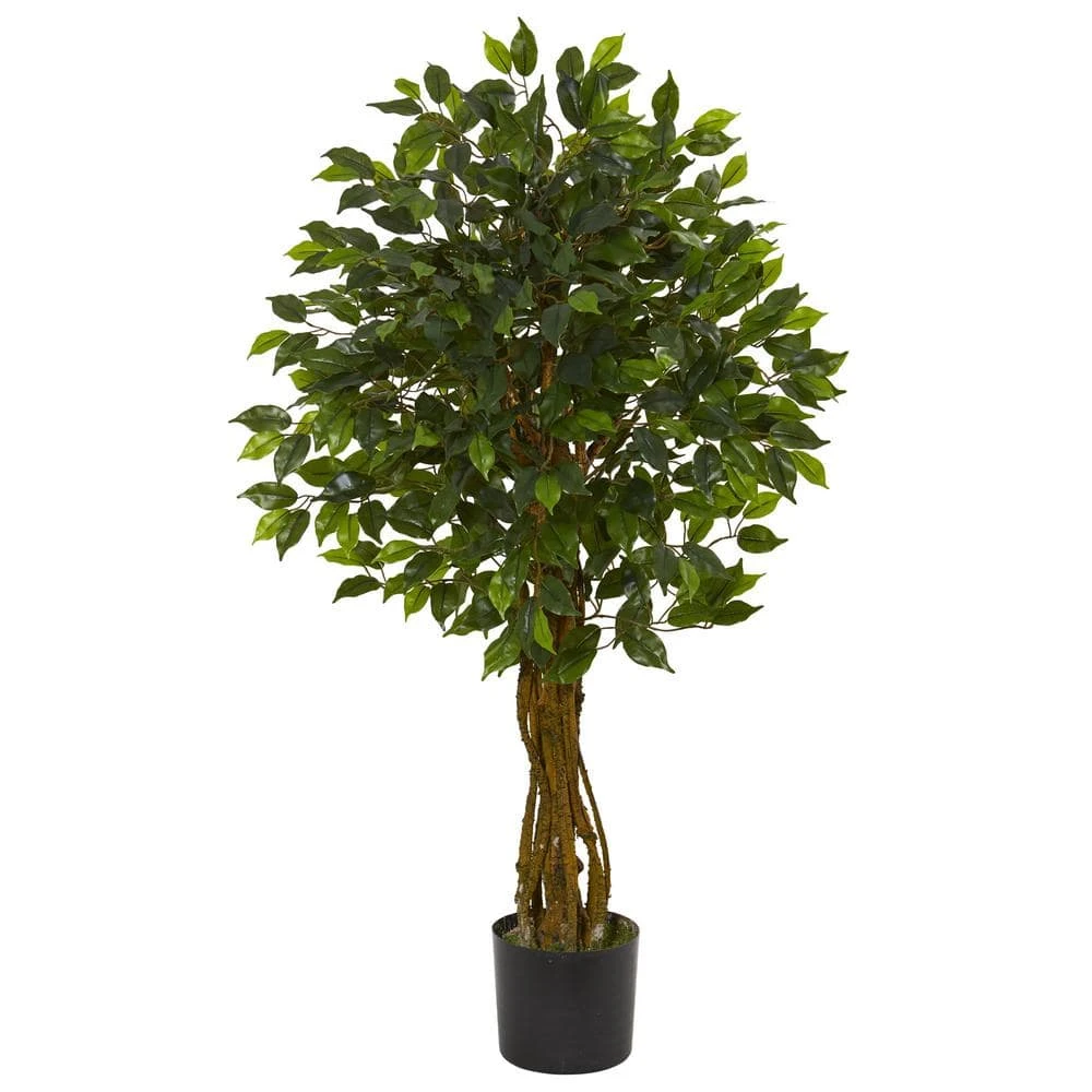 4 Ft. UV Resistant Indoor/Outdoor Ficus Artificial Tree 3 4 Ft. UV Resistant Indoor/Outdoor Ficus Artificial Tree