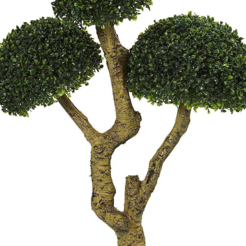 5 Ft. UV Resistant Indoor/Outdoor 5-Head Boxwood Artificial Tree 5 5 Ft. UV Resistant Indoor/Outdoor 5-Head Boxwood Artificial Tree - Image 3