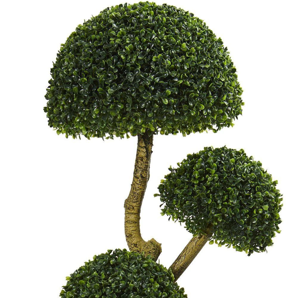 5 Ft. UV Resistant Indoor/Outdoor 5-Head Boxwood Artificial Tree 4 5 Ft. UV Resistant Indoor/Outdoor 5-Head Boxwood Artificial Tree - Image 2