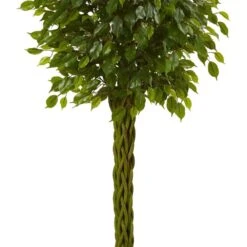 5 Ft. UV Resistant Indoor/Outdoor Ficus Artificial Tree With Woven Trunk 9 5 Ft. UV Resistant Indoor/Outdoor Ficus Artificial Tree With Woven Trunk -Artificial nearly natural artificial trees 5531 4f 1000