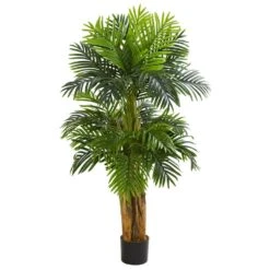 Indoor 5 Ft. Triple Areca Palm Artificial Tree