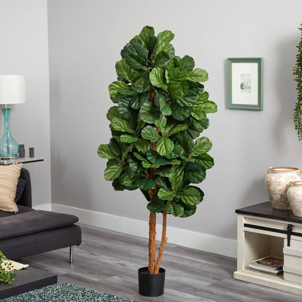 Indoor 6 Ft. Fiddle Leaf Fig Artificial Tree 5 Indoor 6 Ft. Fiddle Leaf Fig Artificial Tree - Image 3