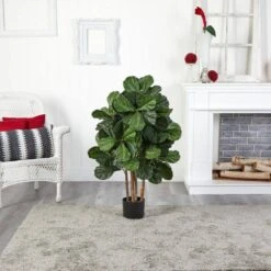 Indoor 3.5 Ft. Fiddle Leaf Artificial Tree 10 Indoor 3.5 Ft. Fiddle Leaf Artificial Tree -Artificial nearly natural artificial trees 5551 1f 1000