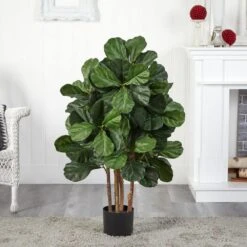 Indoor 3.5 Ft. Fiddle Leaf Artificial Tree 11 Indoor 3.5 Ft. Fiddle Leaf Artificial Tree -Artificial nearly natural artificial trees 5551 31 1000