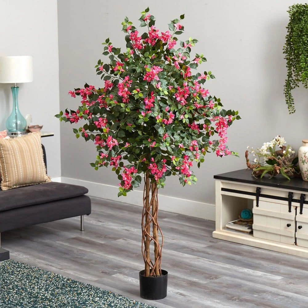 Indoor 5.5 Ft. Bougainvillea Artificial Tree 5 Indoor 5.5 Ft. Bougainvillea Artificial Tree - Image 3