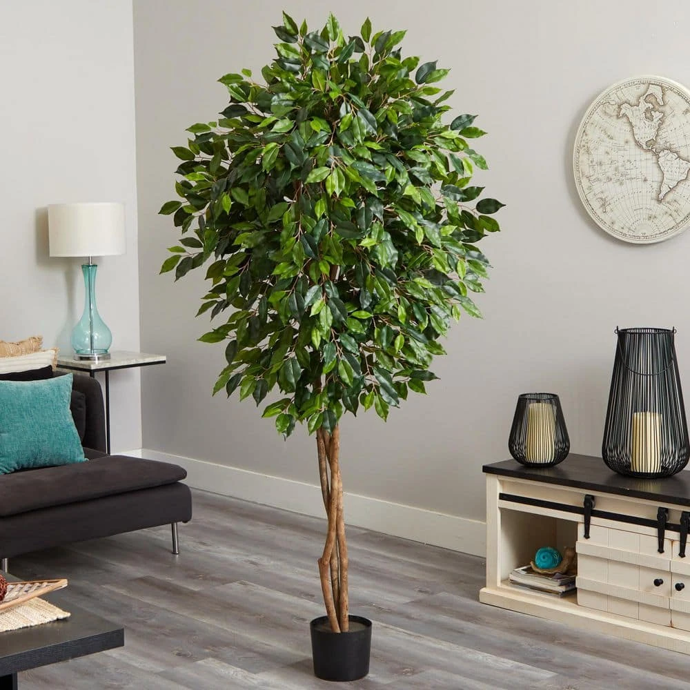 Indoor 6.5 Ft. Ficus Artificial Tree 5 Indoor 6.5 Ft. Ficus Artificial Tree - Image 3