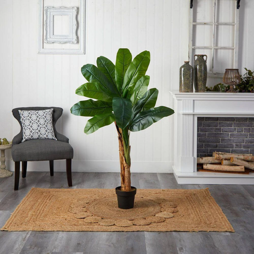 Indoor 4 Ft. Double Stalk Banana Artificial Tree 4 Indoor 4 Ft. Double Stalk Banana Artificial Tree - Image 2