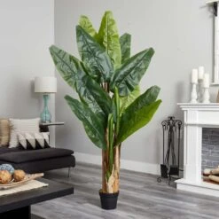 Indoor 6 Ft. Triple Stalk Banana Artificial Tree -Artificial nearly natural artificial trees 5600 31 1000