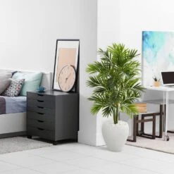 Indoor 4 Ft. Areca Artificial Palm Tree In White Planter 13 Indoor 4 Ft. Areca Artificial Palm Tree In White Planter -Artificial nearly natural artificial trees 5637 31 1000