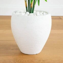 Indoor 4 Ft. Areca Artificial Palm Tree In White Planter 10 Indoor 4 Ft. Areca Artificial Palm Tree In White Planter -Artificial nearly natural artificial trees 5637 4f 1000
