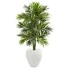 Indoor 4 Ft. Areca Artificial Palm Tree In White Planter 2 Indoor 4 Ft. Areca Artificial Palm Tree In White Planter -Artificial nearly natural artificial trees 5637 64 1000