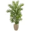 Indoor 5 Ft. Areca Palm Artificial Tree In Sand Colored Planter 1 Indoor 5 Ft. Areca Palm Artificial Tree In Sand Colored Planter -Artificial nearly natural artificial trees 5642 64 1000