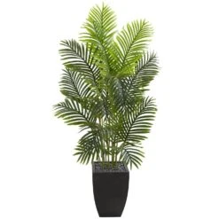 Indoor 5.5 Ft. Paradise Palm Artificial Tree In Square Planter