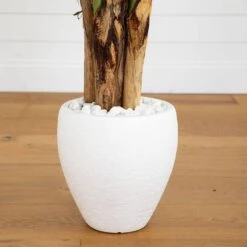 Indoor 5.5 Ft. Triple Areca Palm Artificial Tree In White Planter 12 Indoor 5.5 Ft. Triple Areca Palm Artificial Tree In White Planter -Artificial nearly natural artificial trees 5683 44 1000