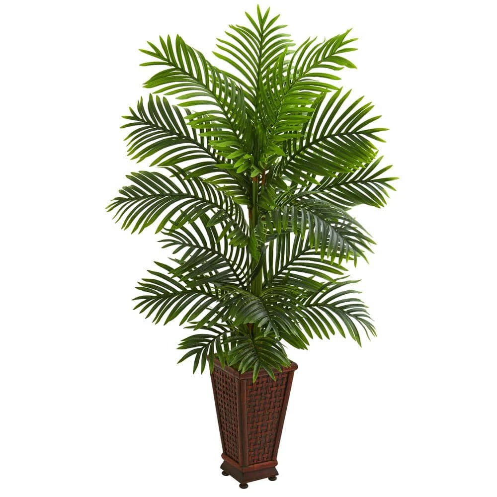 Indoor 5 Ft. Kentia Palm Artificial Tree In Decorative Planter 3 Indoor 5 Ft. Kentia Palm Artificial Tree In Decorative Planter