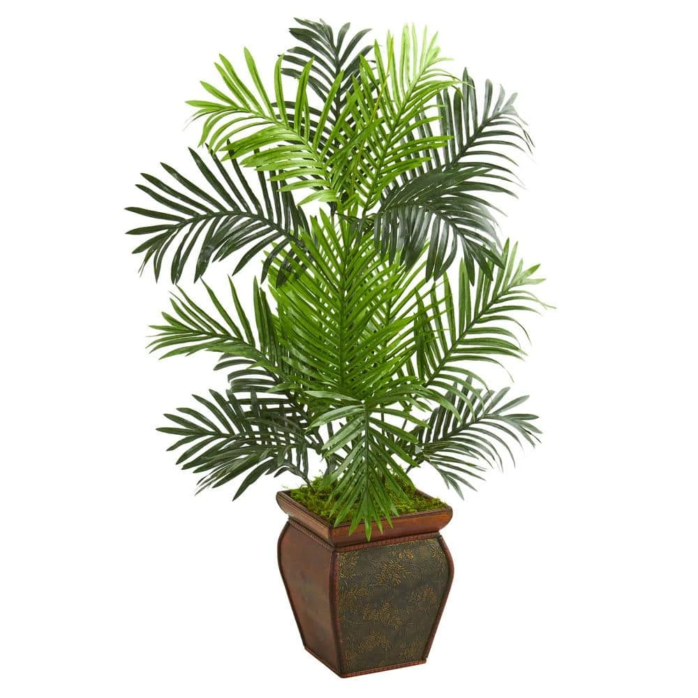 Indoor 3 Ft. Paradise Palm Artificial Tree In Decorative Planter 3 Indoor 3 Ft. Paradise Palm Artificial Tree In Decorative Planter