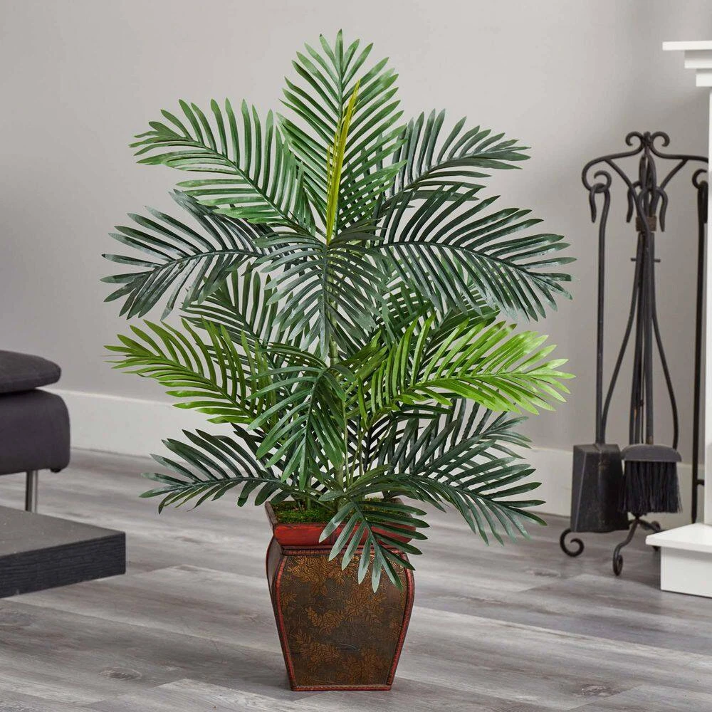 Indoor 3 Ft. Paradise Palm Artificial Tree In Decorative Planter 4 Indoor 3 Ft. Paradise Palm Artificial Tree In Decorative Planter - Image 2