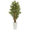 Indoor Bamboo Artificial Tree In White Tower Planter 1 Indoor Bamboo Artificial Tree In White Tower Planter -Artificial nearly natural artificial trees 5812 64 1000