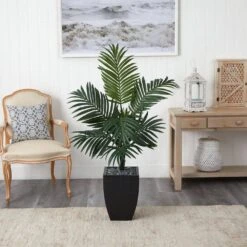 4.5 Ft. Kentia Palm Artificial Tree In Black Wash Planter 11 4.5 Ft. Kentia Palm Artificial Tree In Black Wash Planter -Artificial nearly natural artificial trees 5821 31 1000