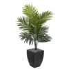 4.5 Ft. Kentia Palm Artificial Tree In Black Wash Planter -Artificial nearly natural artificial trees 5821 64 1000