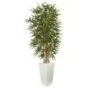 5.5 In. Bamboo Artificial Tree In White Tower Planter -Artificial nearly natural artificial trees 5849 64 1000
