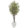Indoor Olive Artificial Tree In White Oval Planter 2 Indoor Olive Artificial Tree In White Oval Planter -Artificial nearly natural artificial trees 5860 64 1000