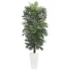 Indoor 7 Ft. Areca Artificial Tree In White Tower Planter 2 Indoor 7 Ft. Areca Artificial Tree In White Tower Planter -Artificial nearly natural artificial trees 5876 64 1000