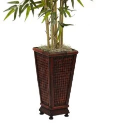 6 Ft. Artificial Bamboo Tree With Decorative Planter 8 6 Ft. Artificial Bamboo Tree With Decorative Planter -Artificial nearly natural artificial trees 5922 4f 1000